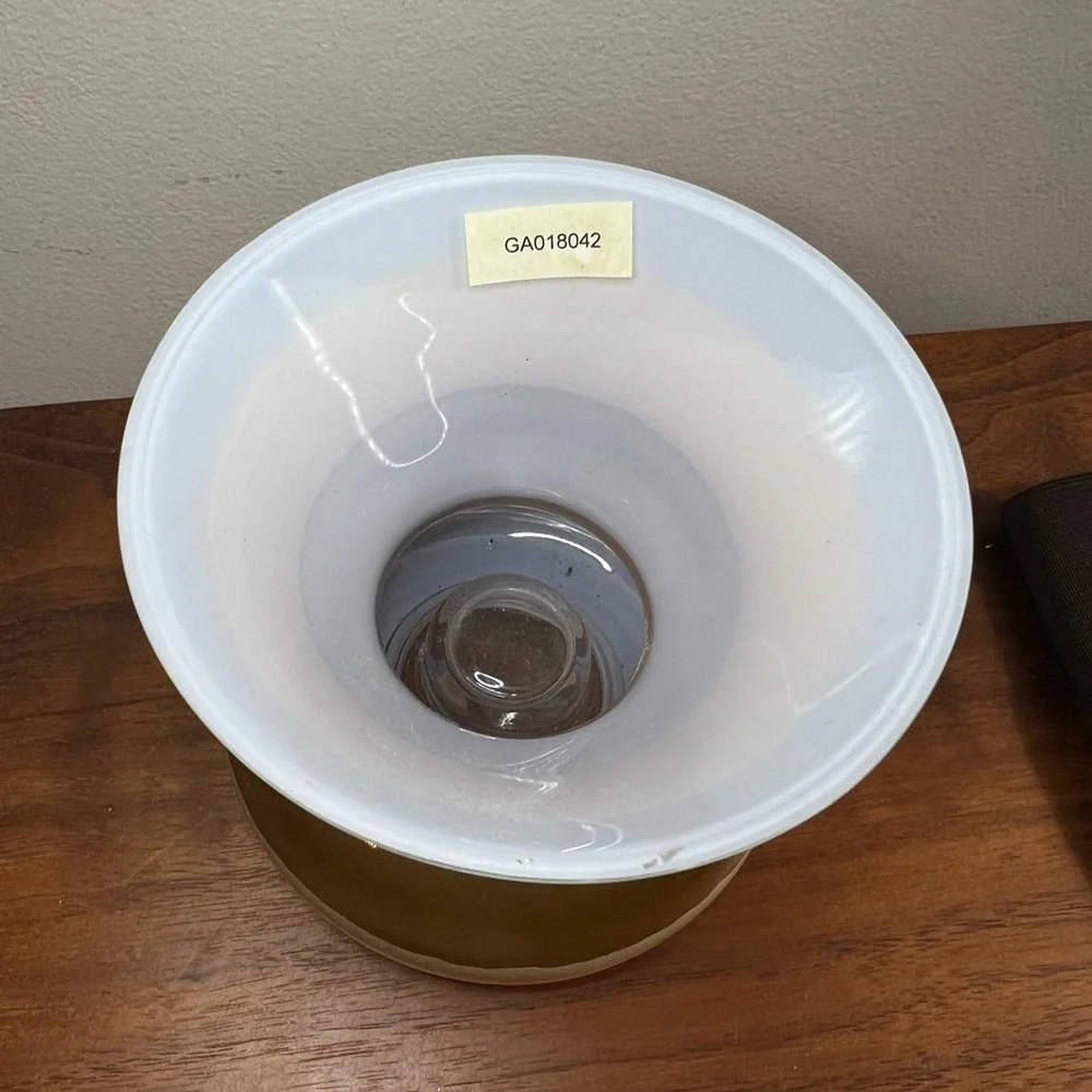 Womar glass handmade candle holder. Excellent condition. No chips/scratches
